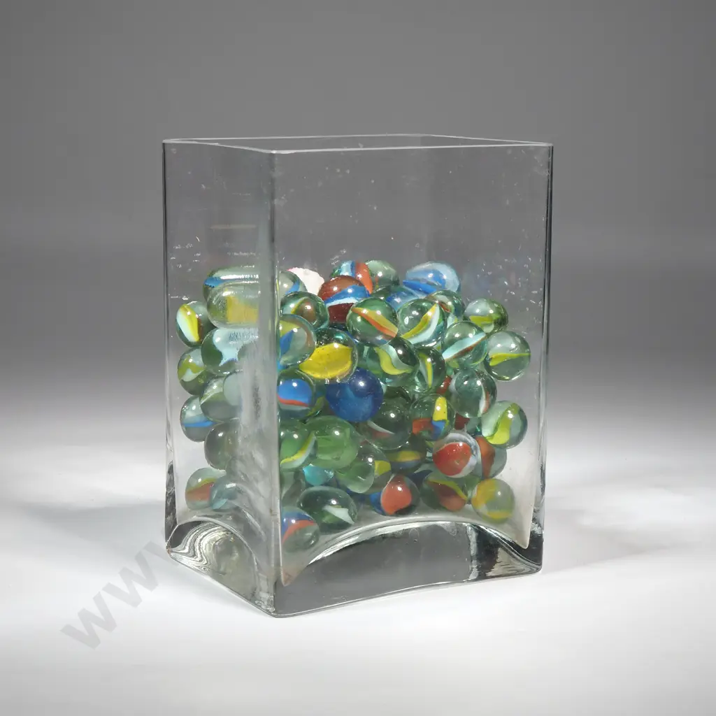 Jar Containing A Quantity Of Vintage Marbles.  Image 1++