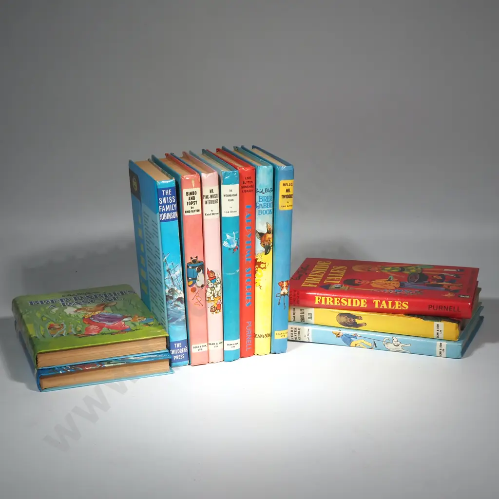 Eleven Enid Blyton  Childrens Books Including "Mr Pink-Whistle Interferes", "Merry Mr Meddle" &  "Hello Mr Twiddle" Image 1++