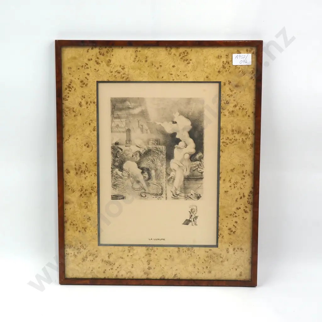 A Willette - La Luxure - Print - 290mm X 205mm Image 1++