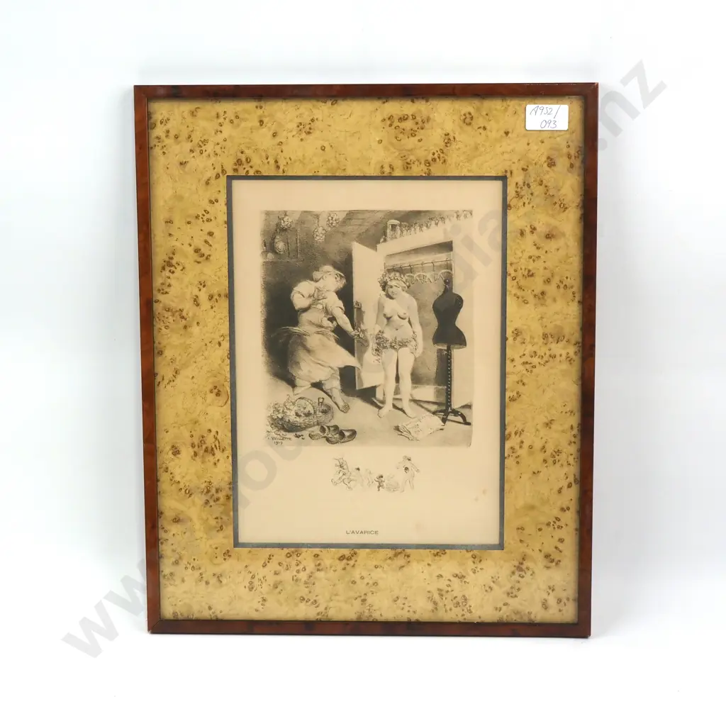 A Willette - L'Avarice - Print - 290mm X 205mm Image 1++
