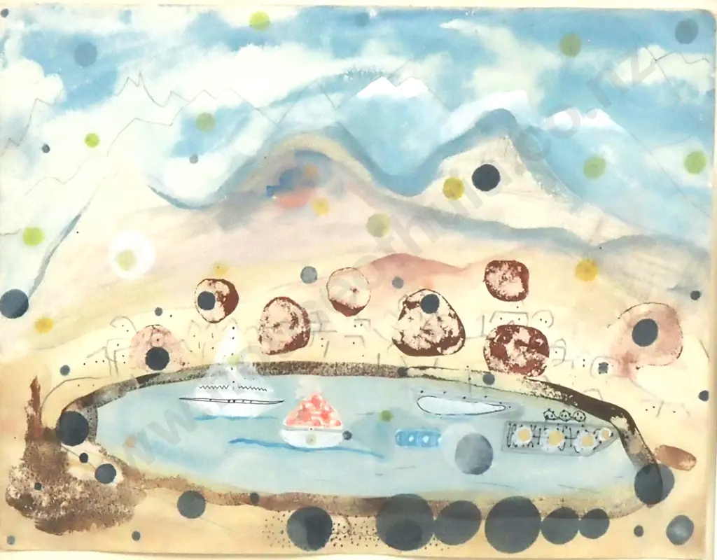 Artist Unknown - By The Lake, Mixed-Media Image 1++