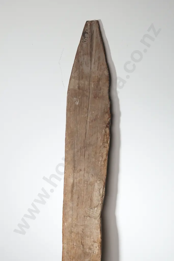Pre-European Wooden Waka Hoe (Canoe Paddle) - Y1614 Swamp Find Image 1++