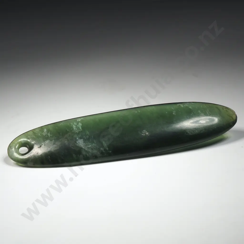 Exceptional Large Tangi Greenstone Pendant Image 1++
