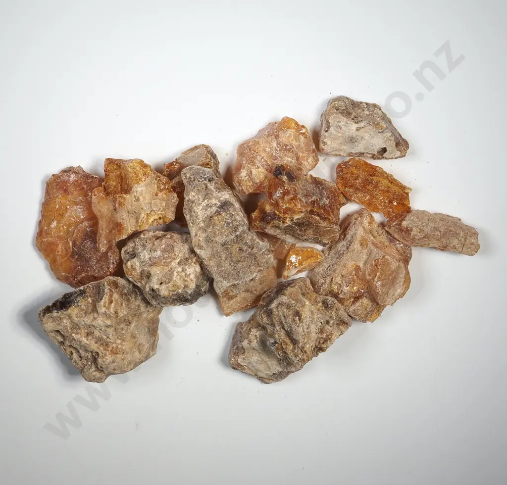 Bag of Raw Unpolished Kauri Gum Nuggets, Weight 97 grams Image 1++