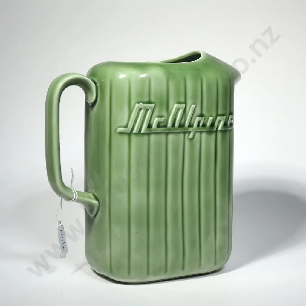 Green Glazed Crown Lynn McAlpine Jug Image 1++