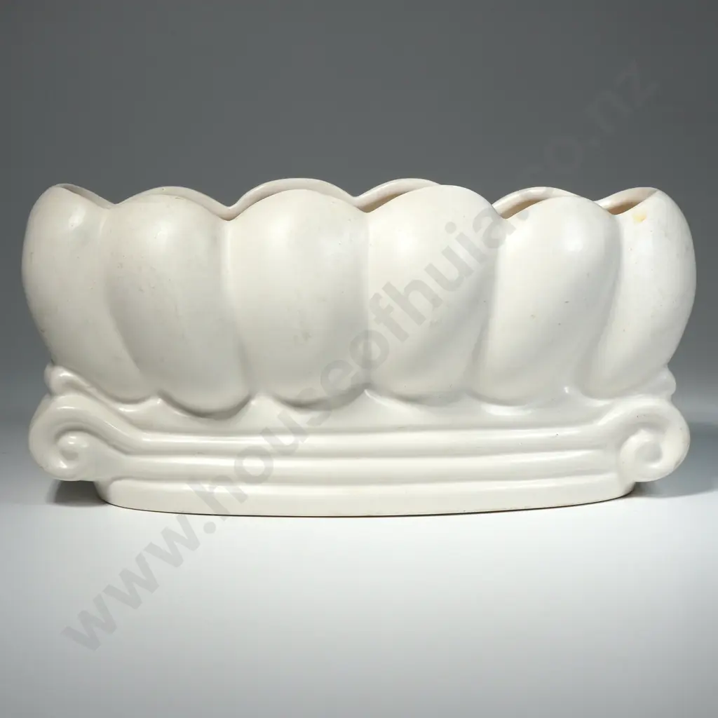 Titian Studio Trough Vase– White.Impressed Mark  B.104 & Titianware To Base. Image 1++