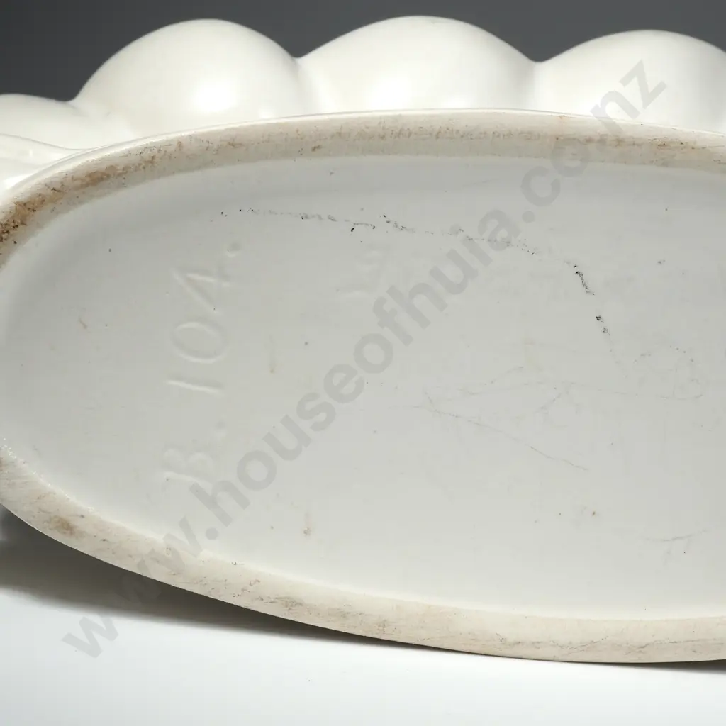 Titian Studio Trough Vase– White.Impressed Mark  B.104 & Titianware To Base. Image 1++