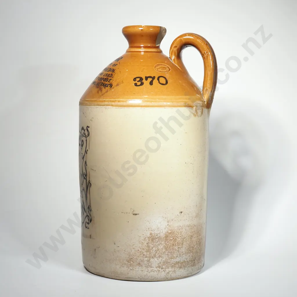 Stone Crock Manufactured for West & Co, Makers of High Class Beverages, Dunedin Image 1++