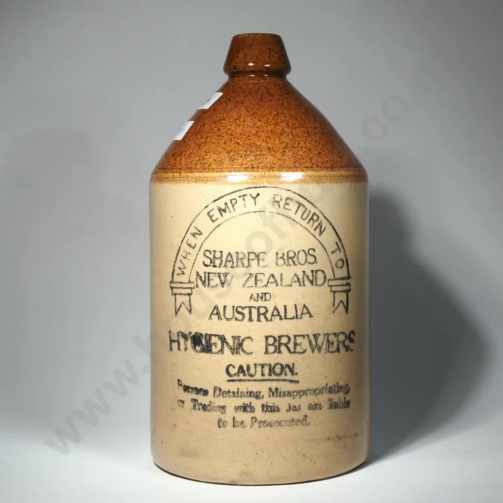 Vintage Sharpe Bros Australia & New Zealand Stoneware Crock Image 1++