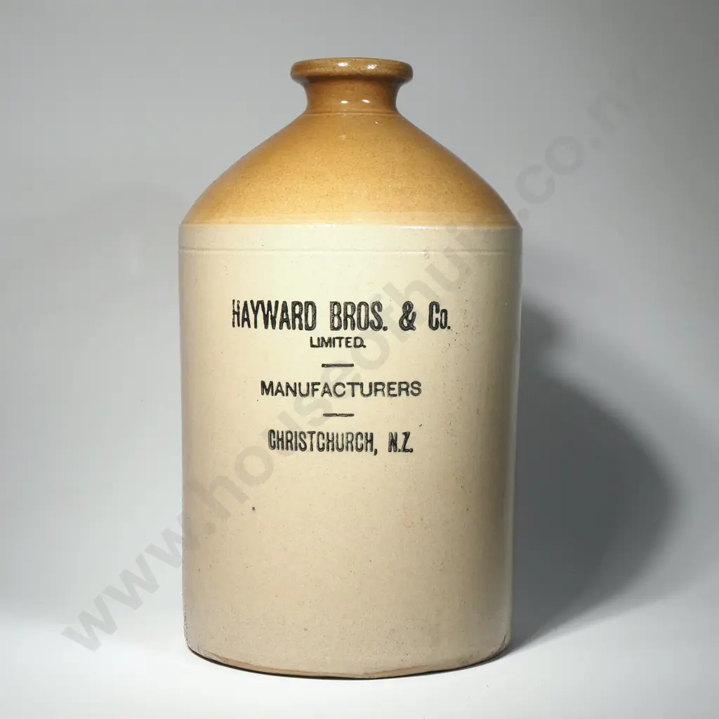 Stoneware Crock Advertising  Hayward Bros. & Co, Ltd, Christchurch Image 1++