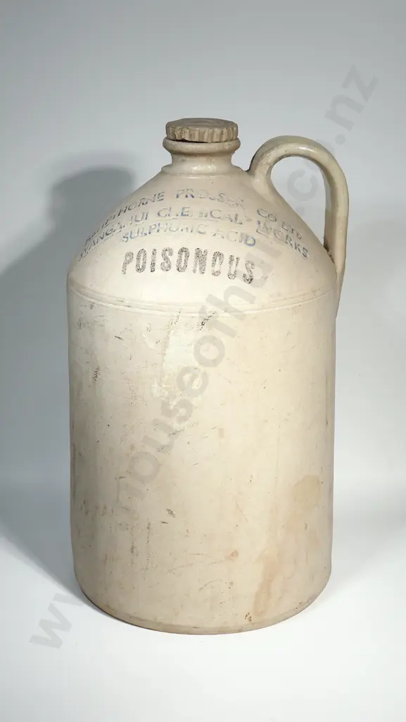 Antique Stoneware Jug - Kempthorne Prosser Co Ltd, Wanganui Chemical Works, Sulphuric Acid Image 1++