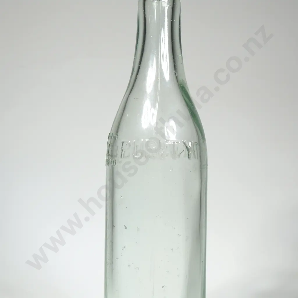 Vintage Thomson's Clear Glass Bottle w Embossed Red Cross Logo & Company Name Image 1++