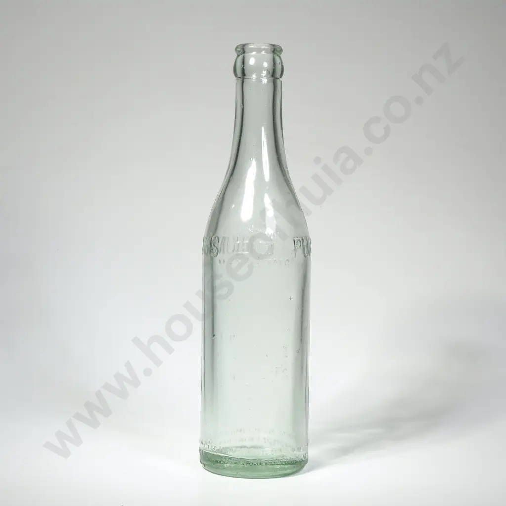 Vintage Thomson's Clear Glass Bottle w Embossed Red Cross Logo & Company Name Image 1++