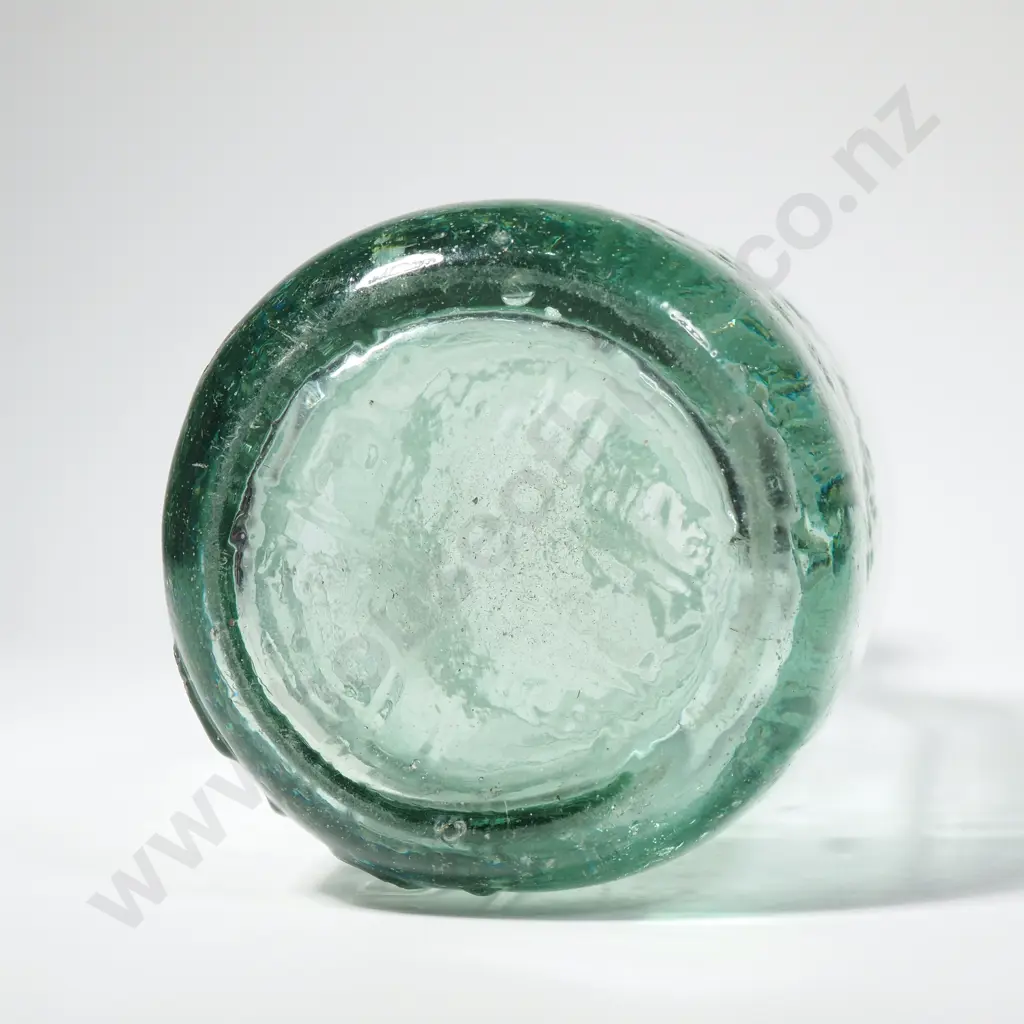 Green Glass Bottle Embossed 'Thompson Purity 1912' & w Distinctive Blob Top Image 1++