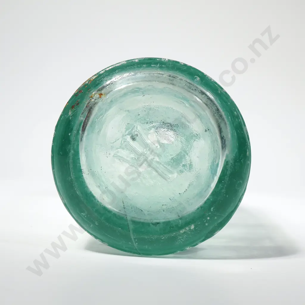 Antique Glass Codd Bottle w Marble  Produced for Purdie & Co. In Dunedin w Maltese Cross Trade Mark, Image 1++