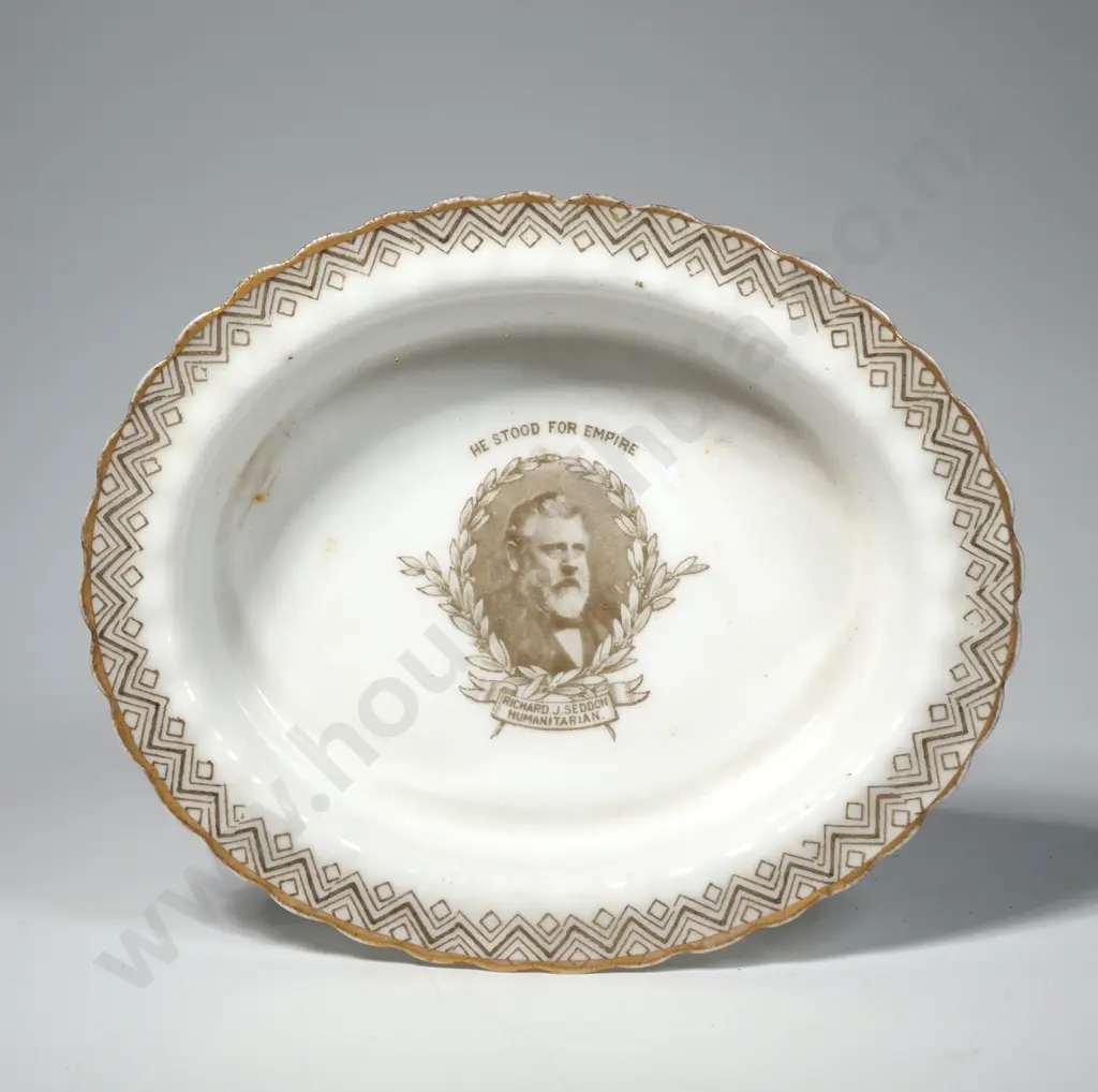 Antique Richard J. Seddon ( NZ Prime Minister ) Royal Doulton Dish Image 1++