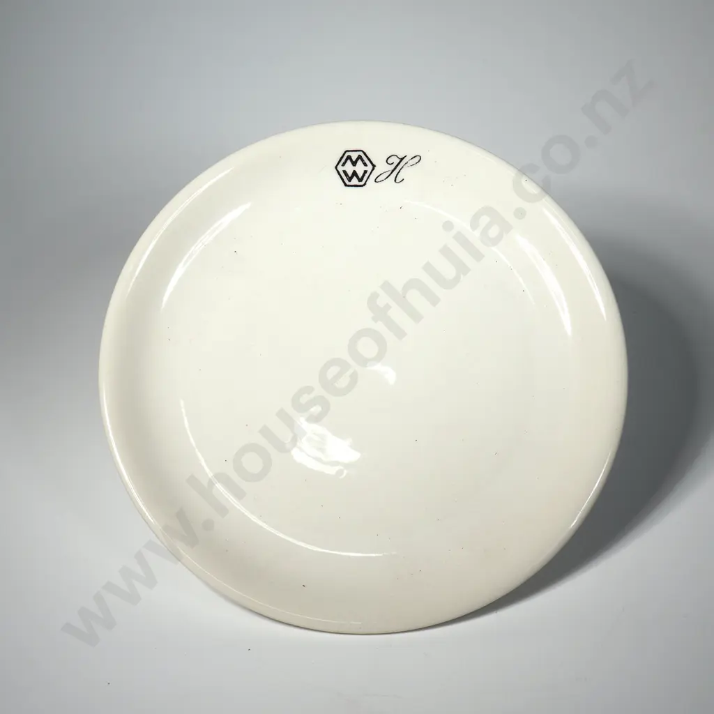 Crown Lynn Plate For Ministry Of Works (Possibly Haast). Diameter 162mm Image 1++