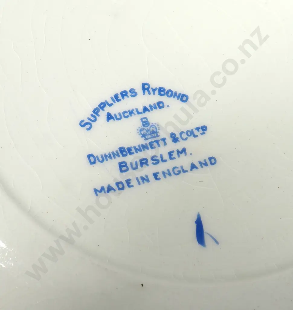 Two National Party Dessert Bowls, Suppliers Beyond Auckland Dunn Bennett & Co. Ltd Burslem, Image 1++