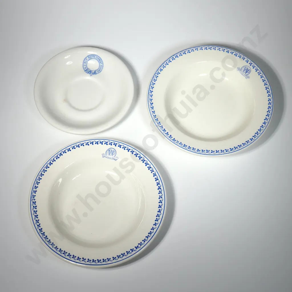 Two National Party Dessert Bowls, Suppliers Beyond Auckland Dunn Bennett & Co. Ltd Burslem, Image 1++