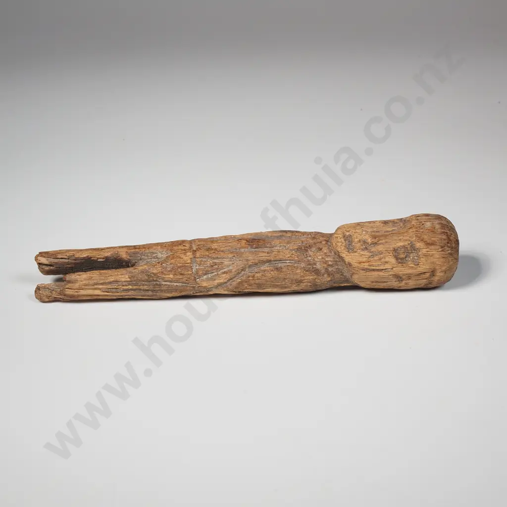Carved Maori Wooden Figured Peg Image 1++