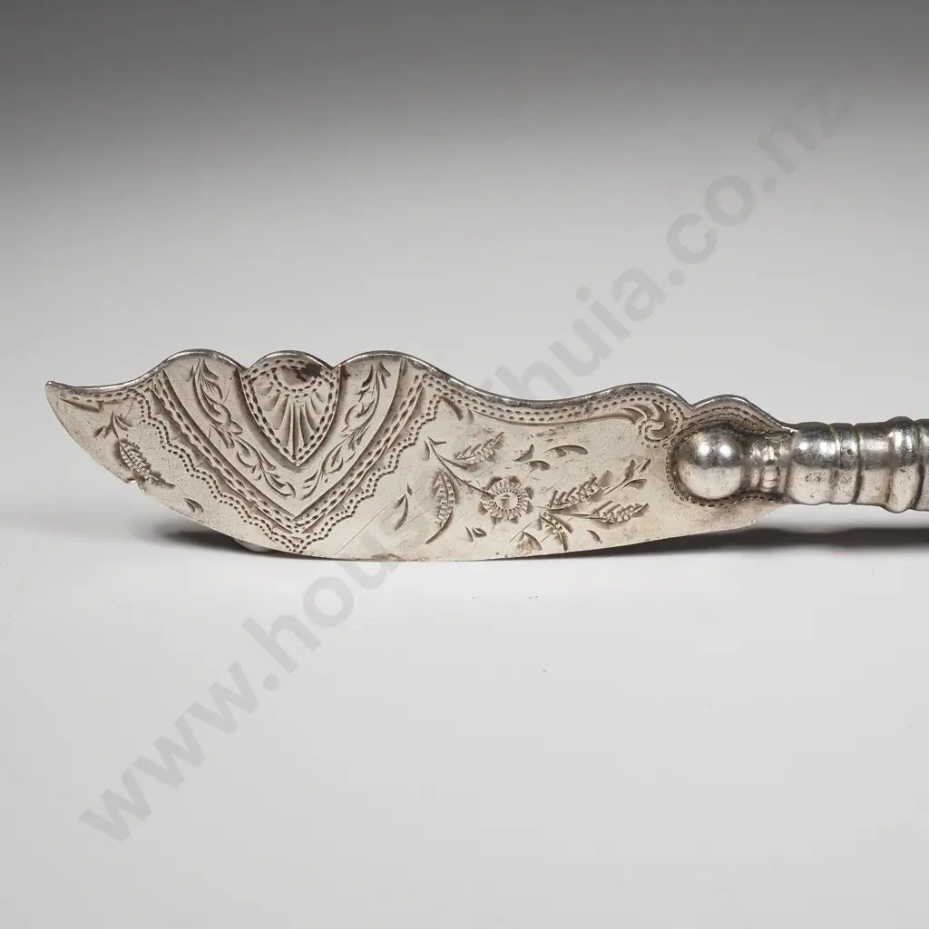 Sterling Silver Greenstone Butter Knife. Marked Sterling Image 1++