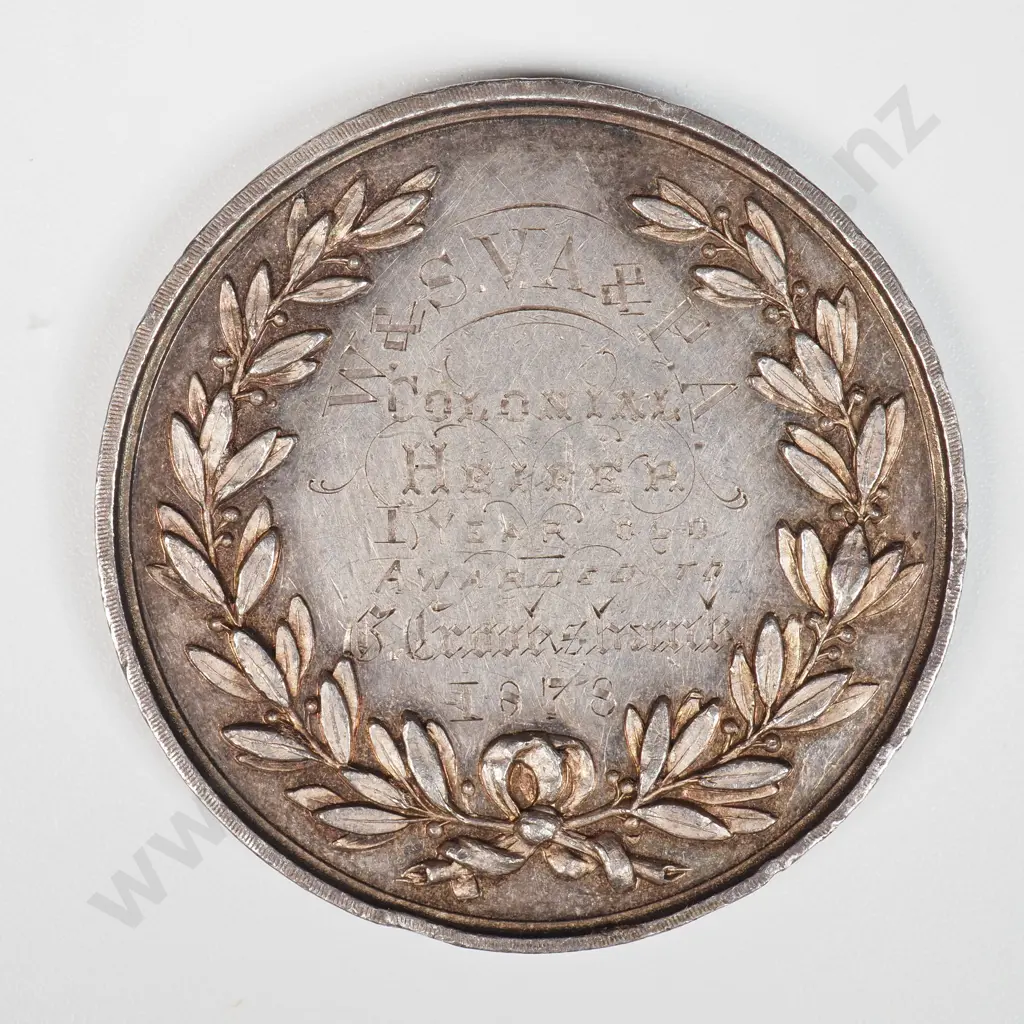 1878 Waihemo & Shag Valley  A&P Association Silver Medal by J Hislop for Colonial Heifer Image 1++