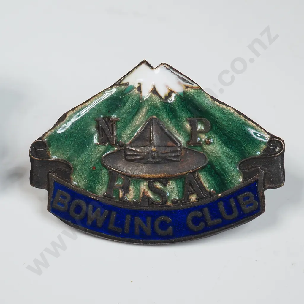 Two Enamel Bowling Club Badges Image 1++