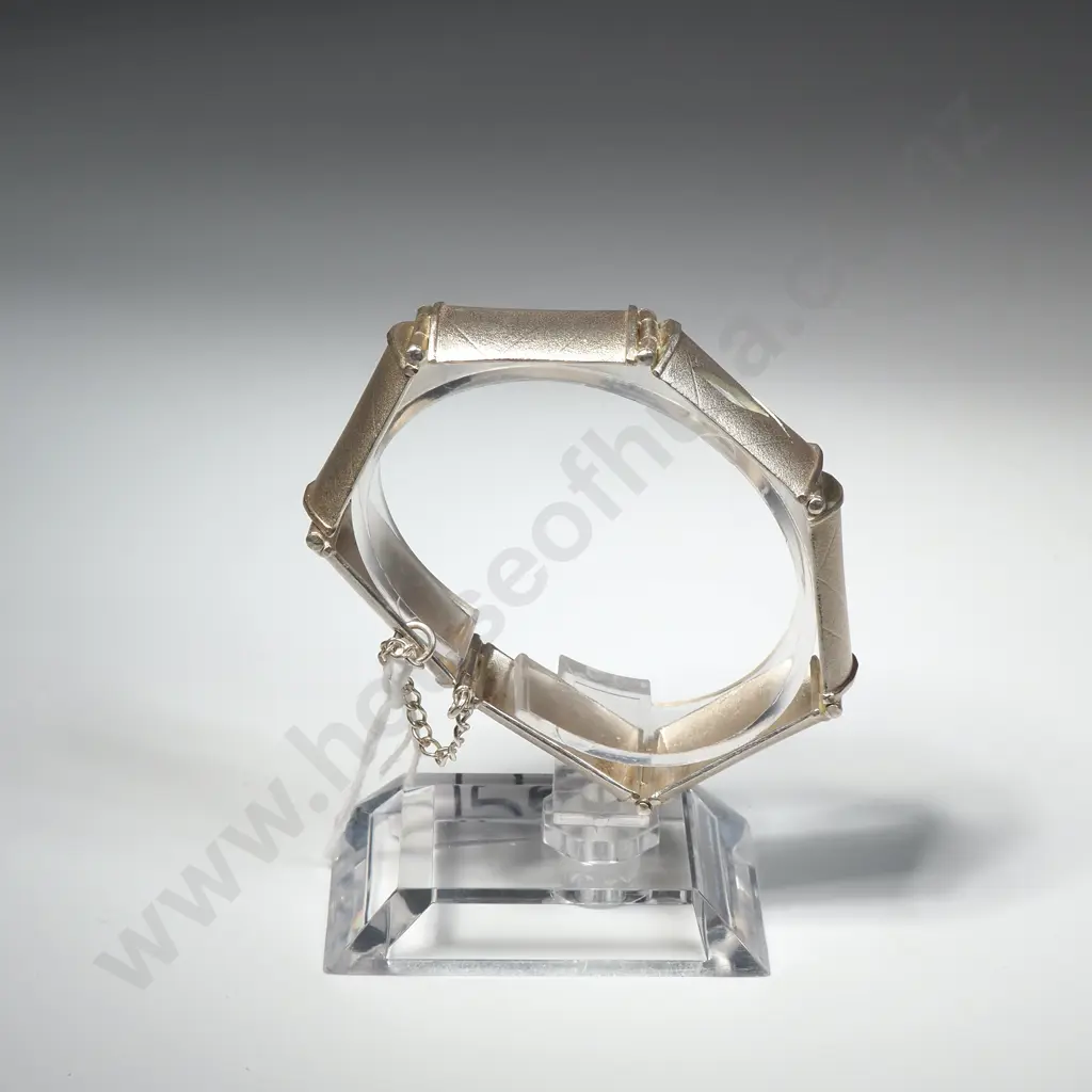 Koji Miyazaki: Sterling Silver Sectional Bamboo Bracelet. Image 1++