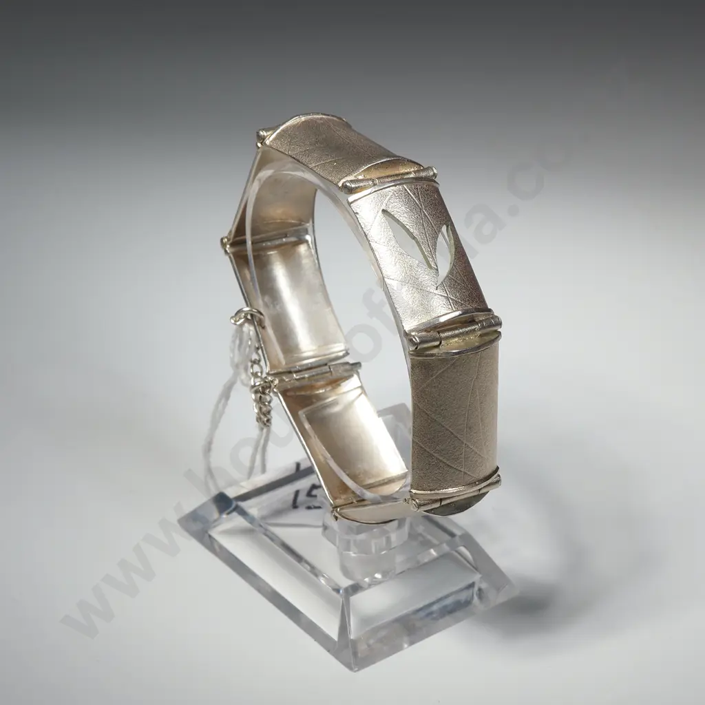 Koji Miyazaki: Sterling Silver Sectional Bamboo Bracelet. Image 1++