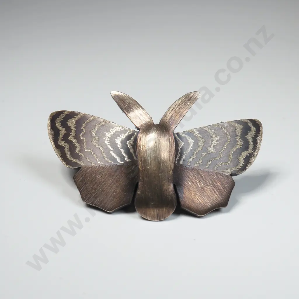 Lisa West: Moth Brooch, Oxidised Sterling Silver Image 1++