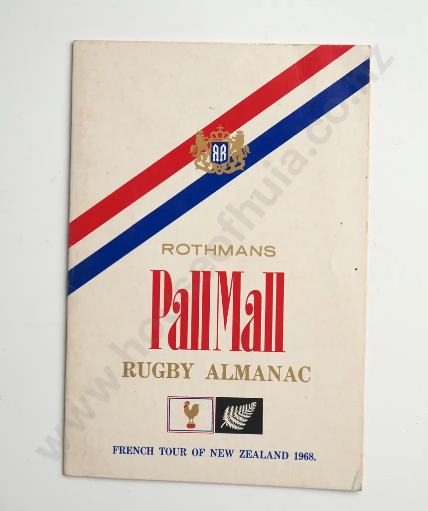 1968 Rothmans Pall Mall Rugby Almanac - French Tour of New Zealand Image 1++