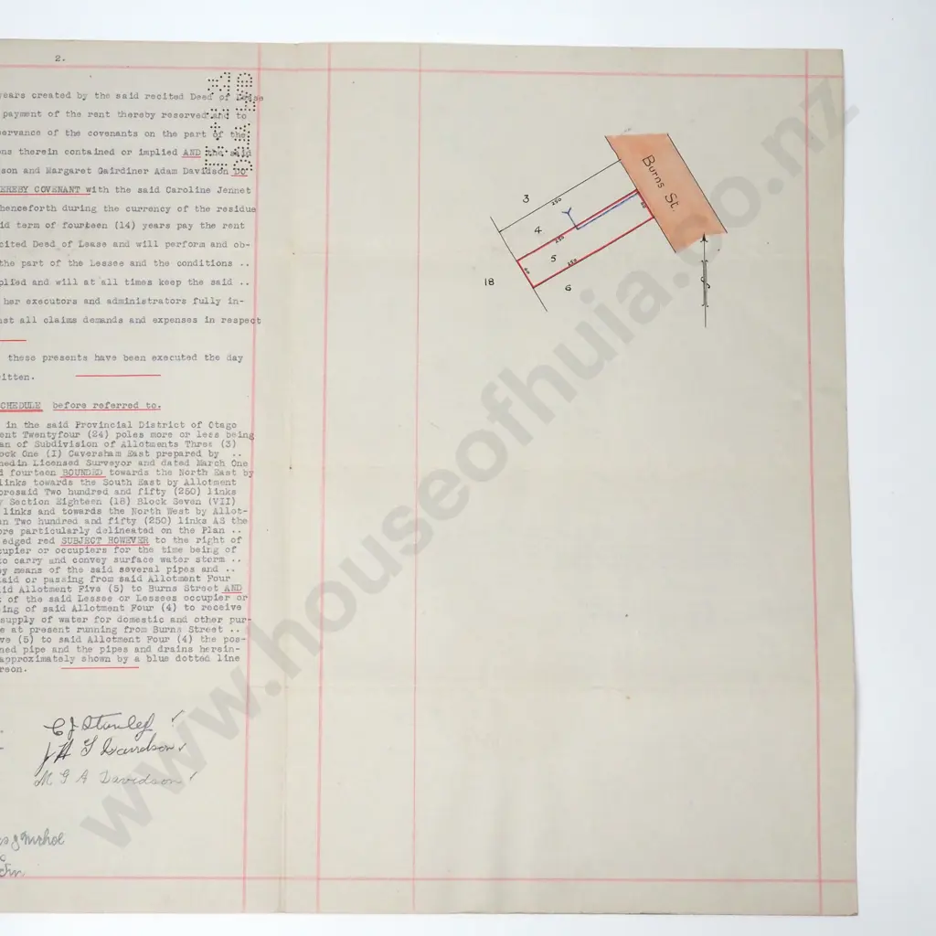 Deed - Otago New Zealand - 1937 Image 1++