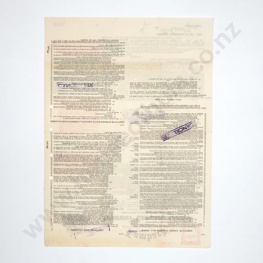 Insurance Policy - Hong Kong - 1963 Image 1++
