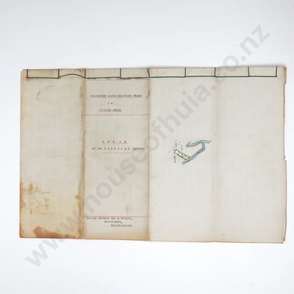 Deed - Christchurch New Zealand - 1907 Image 1++
