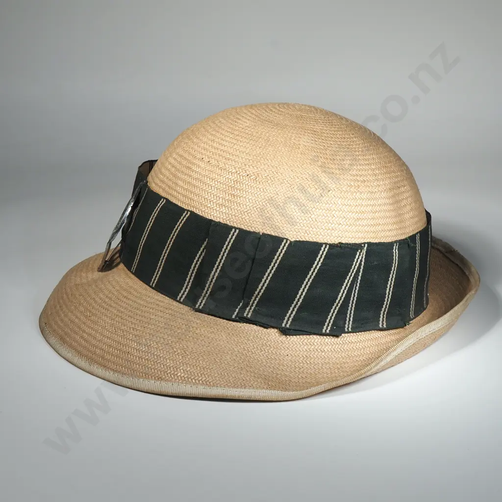 Vintage St Margarets College Straw Hat w Signatures from 69 & 70 Image 1++