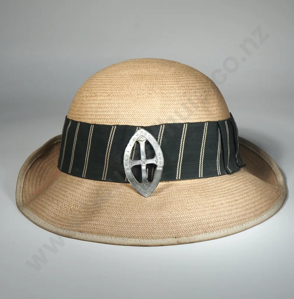 Vintage St Margarets College Straw Hat w Signatures from 69 & 70 Image 1++