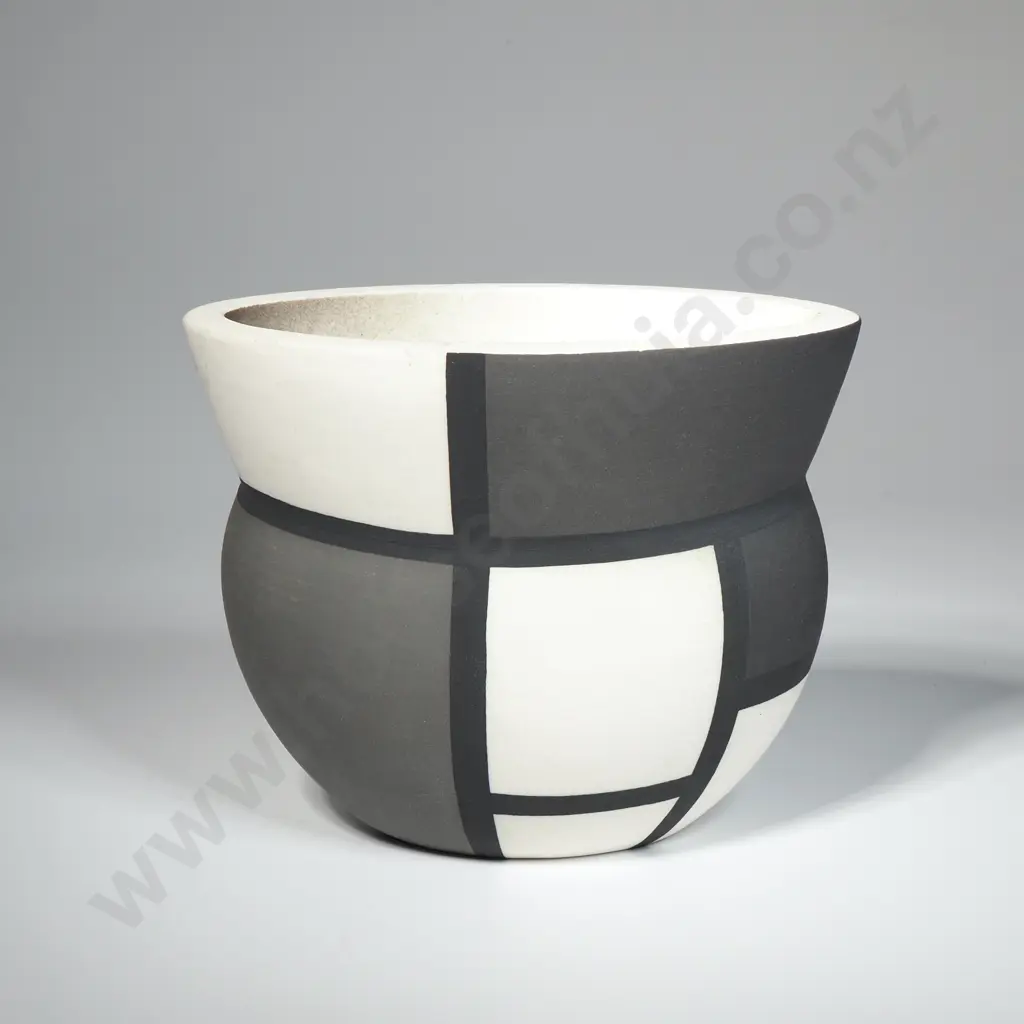 Alice Rose: Mondrian Achromatic  Vase From Her 'Mirage' Series. Pottery Image 1++