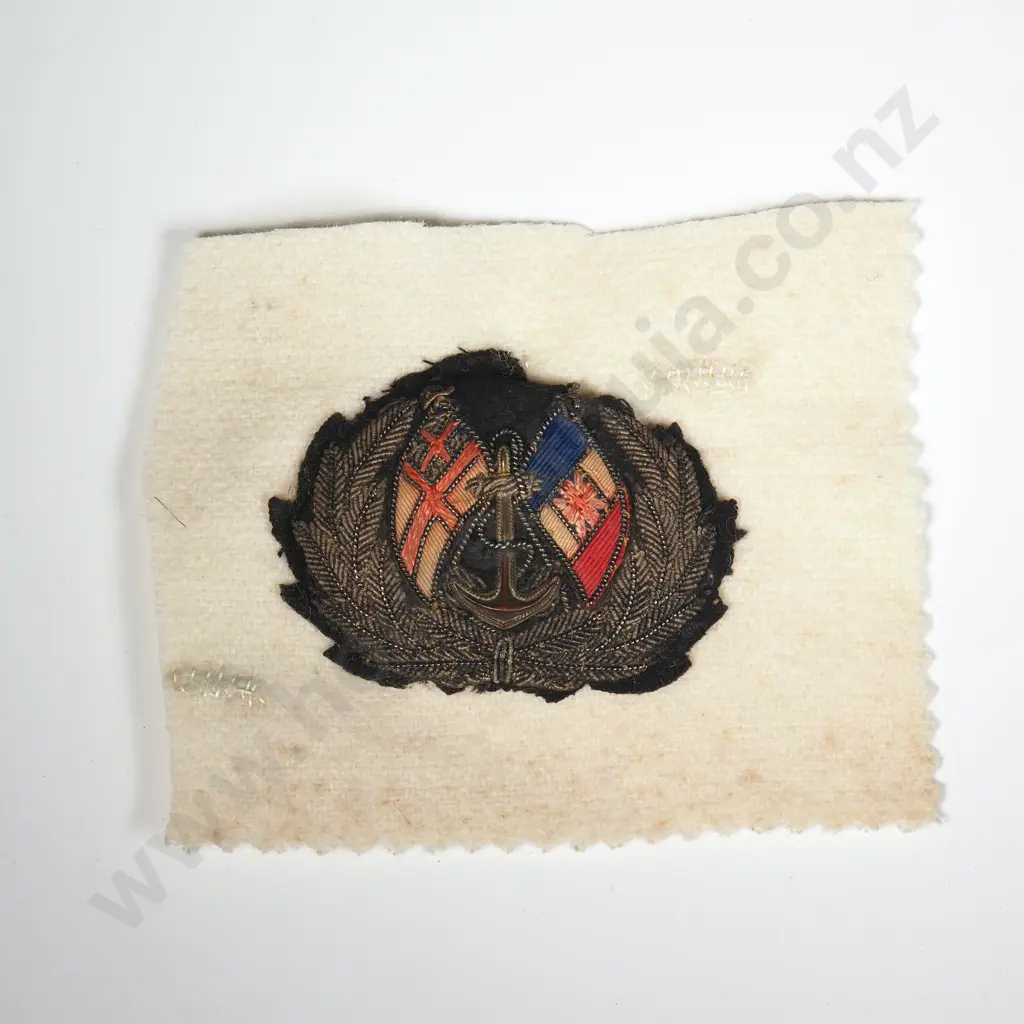 Antique New Zealand Shipping Service  Bullion Cap Badge  Image 1++