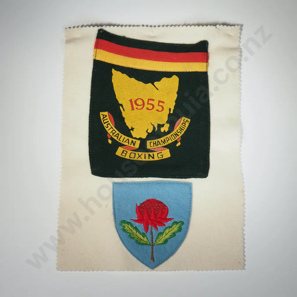 Australian Boxing Championships 1955 Patch & One Other  Image 1++