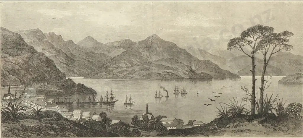 News Media - View of Port Lyttelton, Canterbury, New Zealand, Print Image 1++