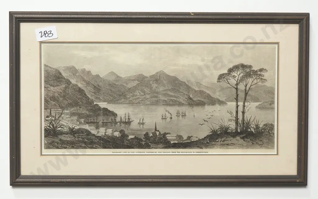 News Media - View of Port Lyttelton, Canterbury, New Zealand, Print Image 1++