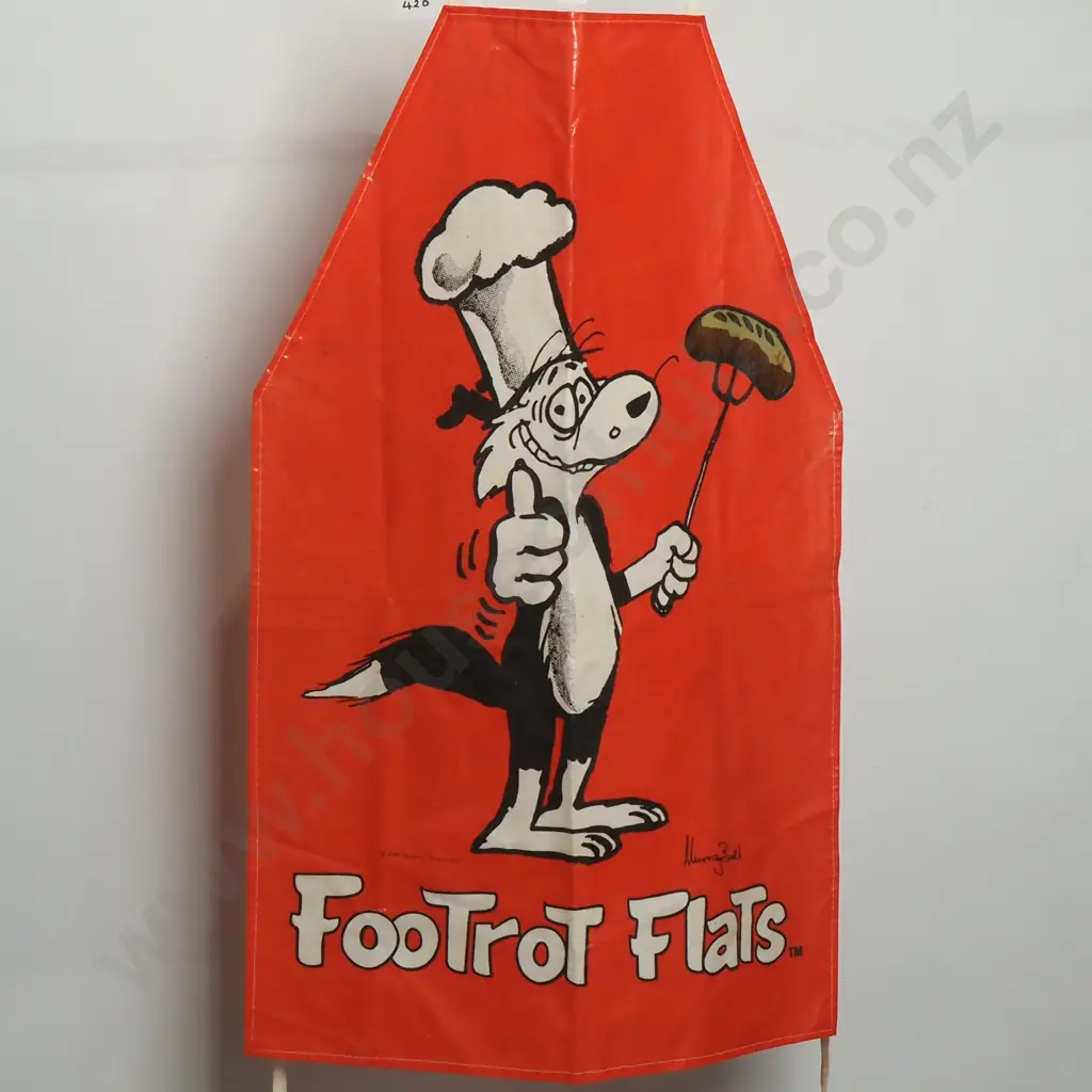 Vintage PVC BBQ Apron Featuring  Dog Image 1++