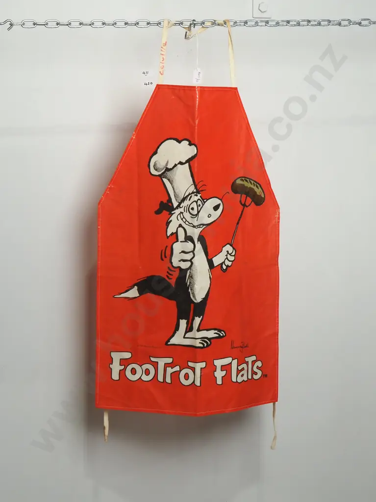 Vintage PVC BBQ Apron Featuring  Dog Image 1++