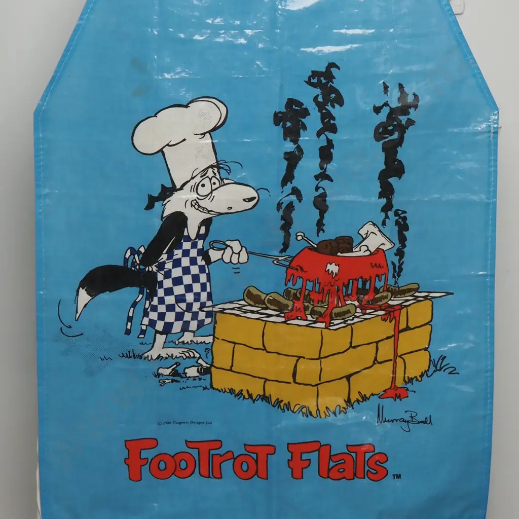 Vintage PVC Footrot Flats BBQ Apron Featuring 'Dog' Image 1++