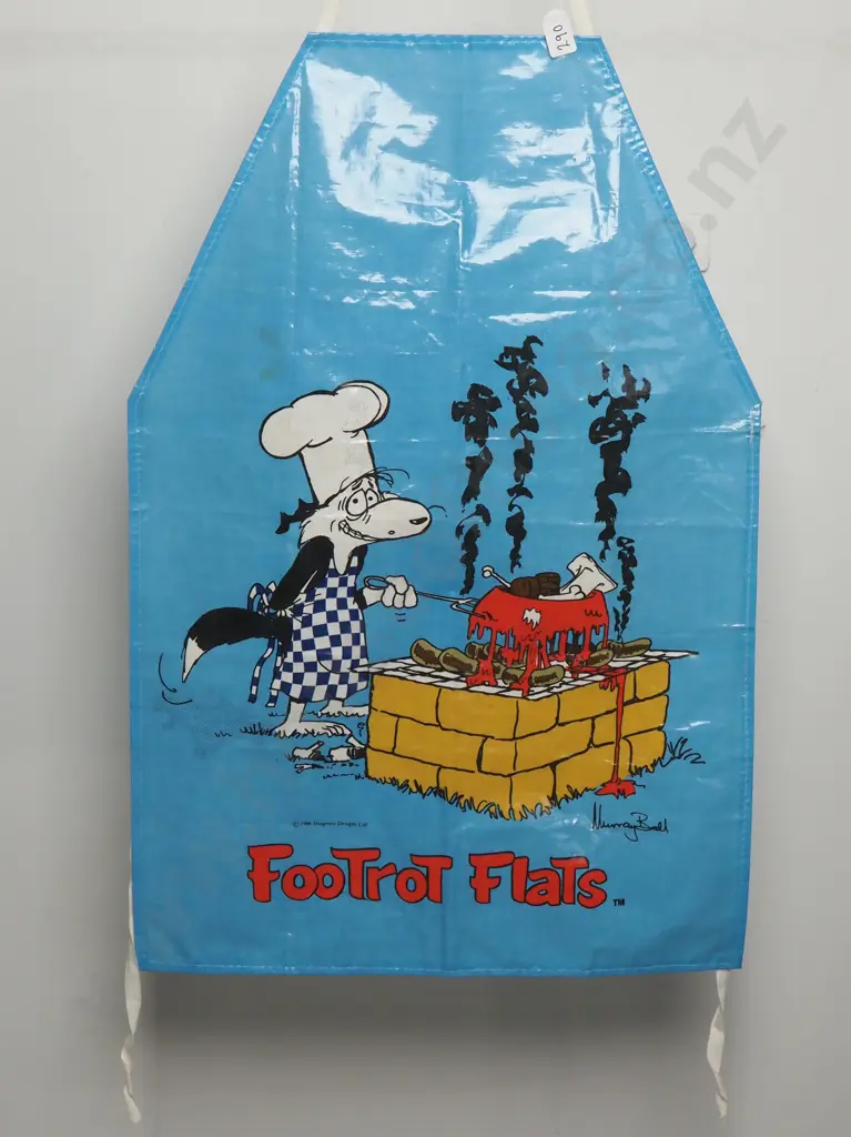 Vintage PVC Footrot Flats BBQ Apron Featuring 'Dog' Image 1++