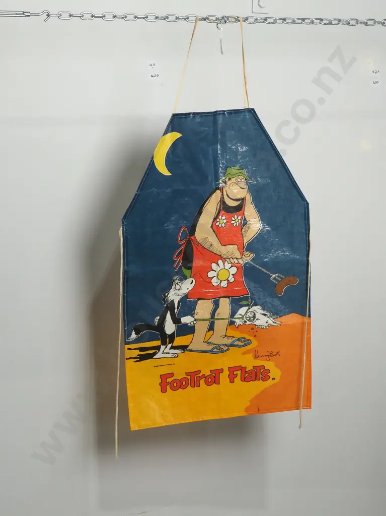 Vintage  PVC BBQ Apron Featuring Wal & Dog Image 1++