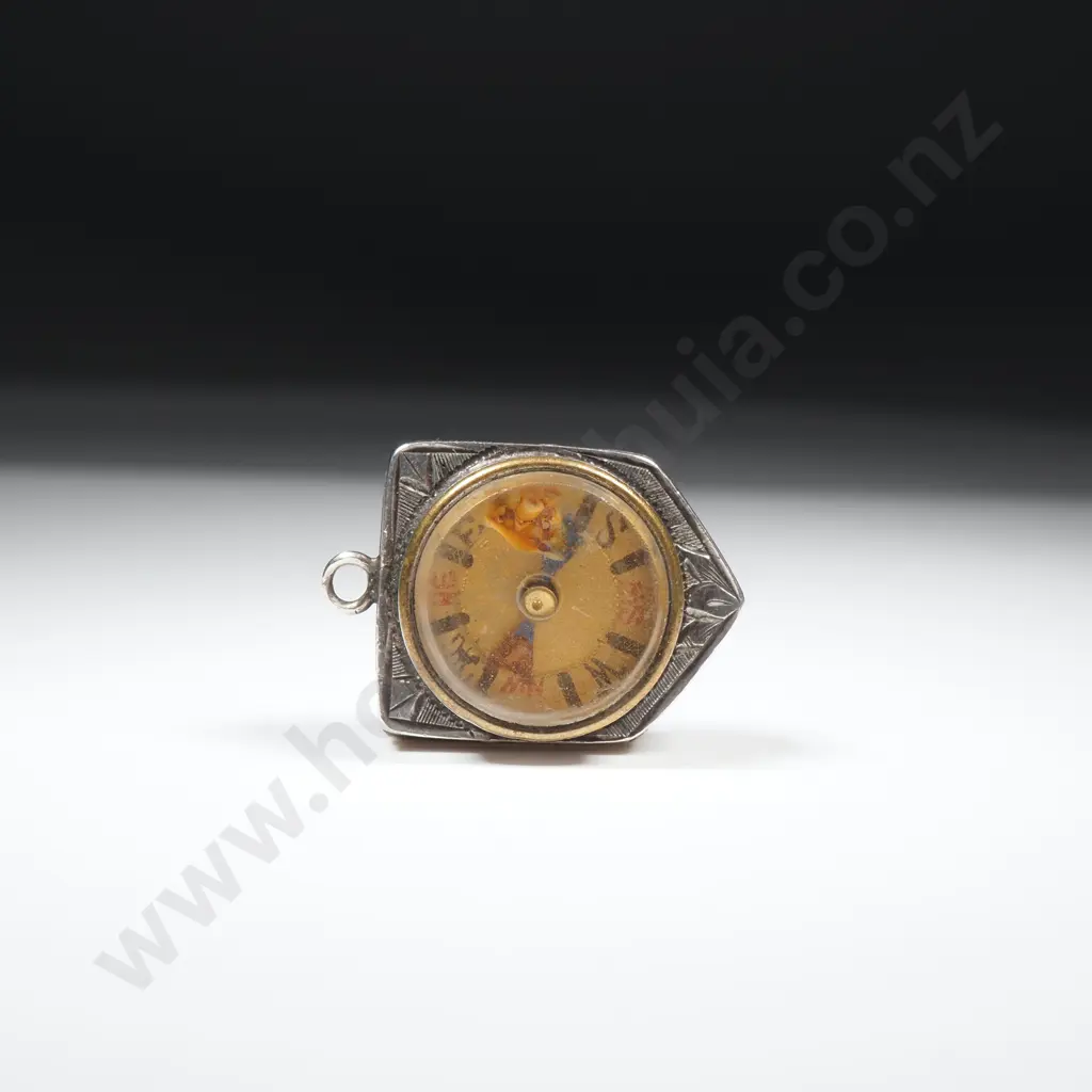 Sterling Silver Compass Locket w English Hallmarks Image 1++