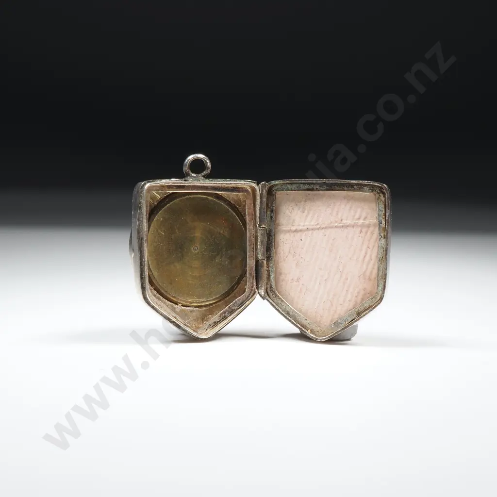 Sterling Silver Compass Locket w English Hallmarks Image 1++