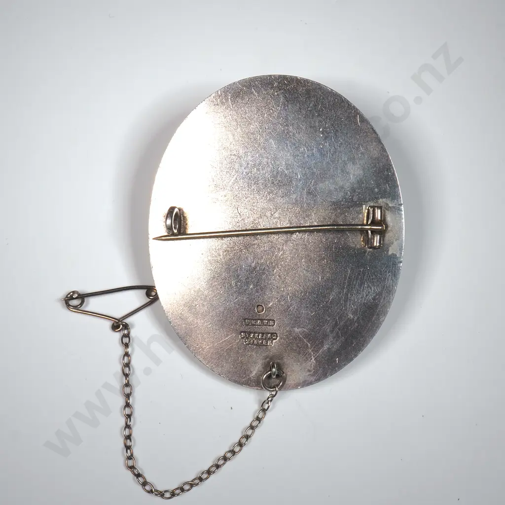 Exceptional Sterling Silver Mounted Moghal Indian Painted Ivory Portrait - Silver-work by Drews, Wanganui Image 1++