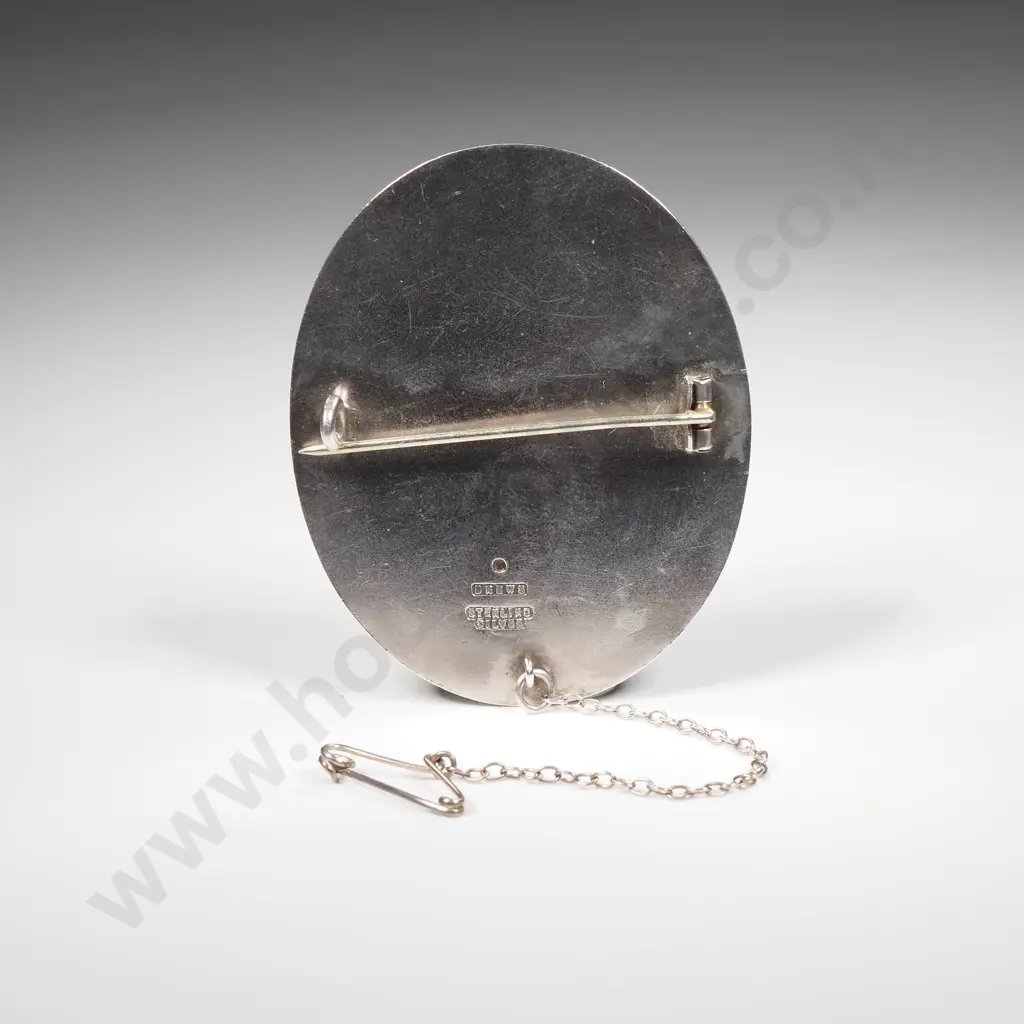 Exceptional Sterling Silver Mounted Moghal Indian Painted Ivory Portrait - Silver-work by Drews, Wanganui Image 1++